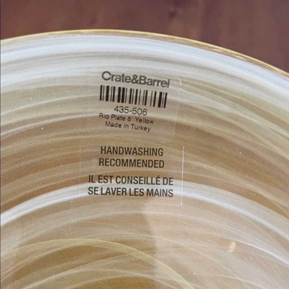 Crate&Barrel Rio Yellow Plates